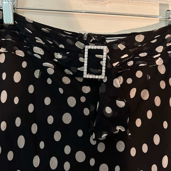 Carlisle Silk Chiffon Polka Dots Pants. Women’s 8. Rhinestone Buckle. Lined. - Picture 11 of 11